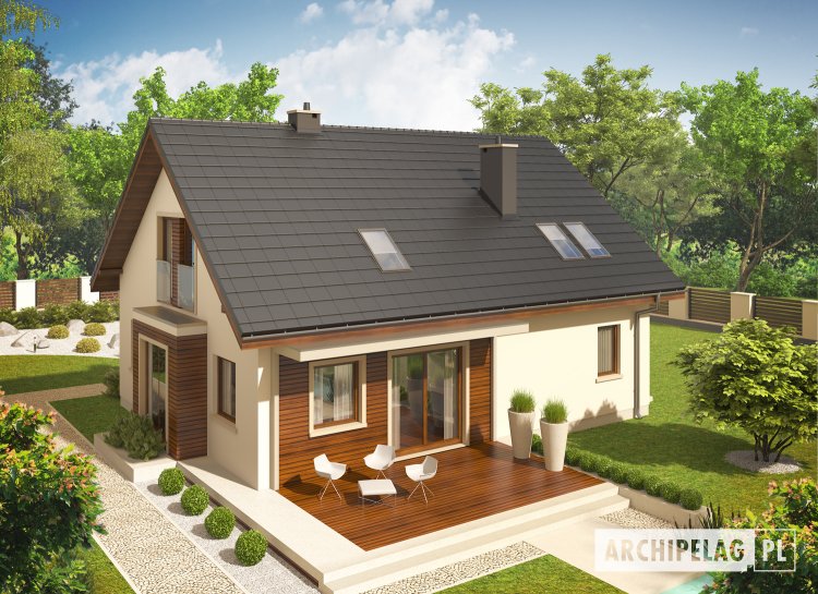 Taras na gruncie. Projekt domu Arizona II G1