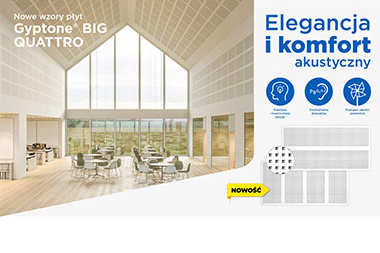 Nowe wzory płyt sufitowych Gyptone® BIG 