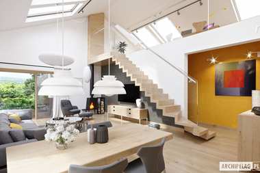 WNĘTRZA-INSPIRACJE –  Daniel IV G2 - piękny dom z antresolą 