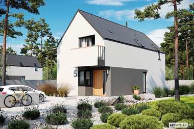 Projekt nowoczesnego domu na wąską działkę 