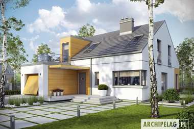 Dom połączony z garażem