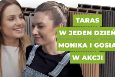 Dziewczyny układają taras