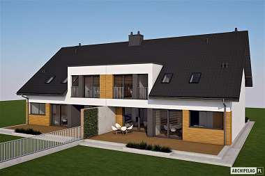Nowość w naszej ofercie - projekt domu Wiktor G2 (bliźniak) 