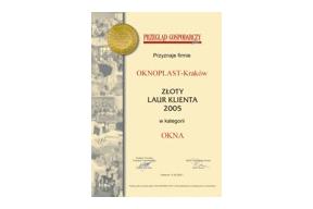 Złoty Laur Klienta dla OKNOPLASTU - Kraków
