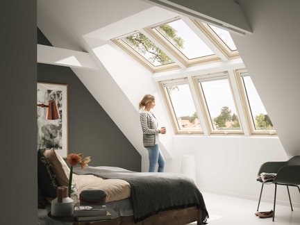 Lukarna VELUX Doprowadza do pomieszczenia jeszcze więcej światła i świeżego powietrza.