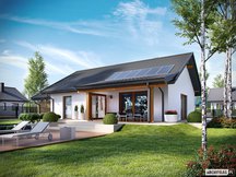 Projekt domu Kornel VI z wiatą Energo