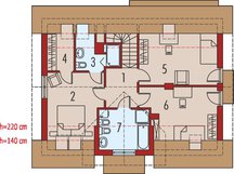rzut poddasza - projekt domu Arizona II G1