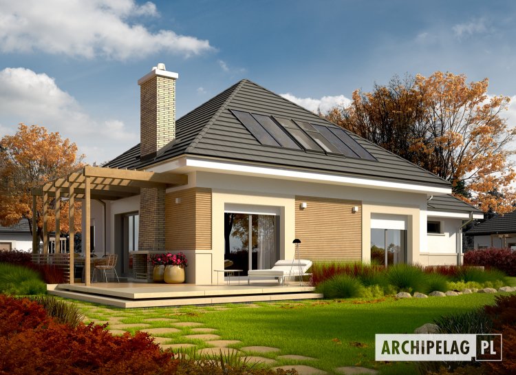 Dom Niki G1 widok od strony ogrodu