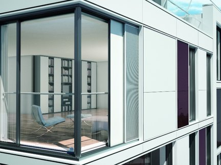 Proaktywna fasada Schüco 2° System, złożona z mobilnych powłok adaptacyjnych (fot. Schüco)