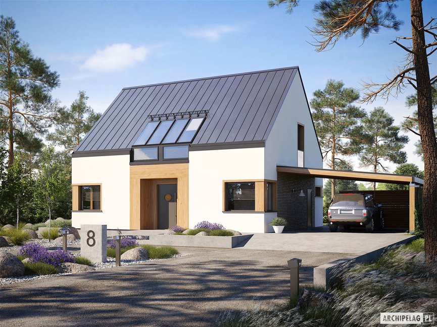 Wizualizacja projektu domu Neli W2 ENERGO PLUS