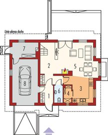 rzut parteru - projekt domu Arizona II G1