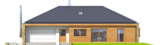 Projekt domu EX 8 G2 (wersja B) soft - elewacja frontowa