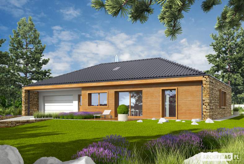 Projekt domu EX 8 G2 (wersja B) soft - wizualizacja frontowa