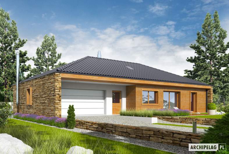 Projekt domu EX 8 G2 (wersja B) soft - wizualizacja frontowa