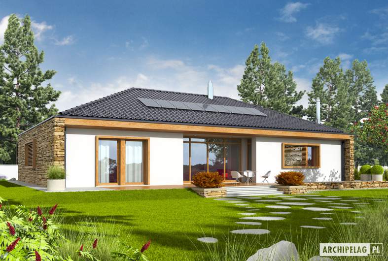 Projekt domu EX 8 G2 (wersja B) soft - wizualizacja ogrodowa