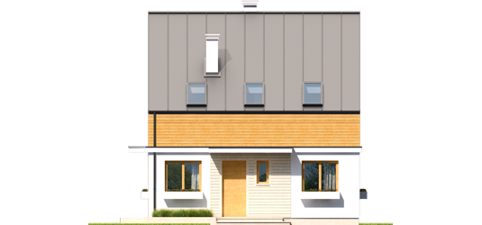 E3 ECONOMIC B - Projekt domu E3 ECONOMIC (wersja B) - elewacja frontowa