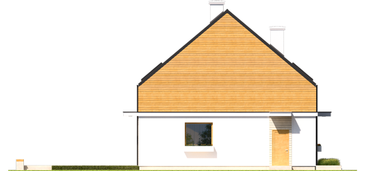 E3 ECONOMIC B - Projekt domu E3 ECONOMIC (wersja B) - elewacja lewa