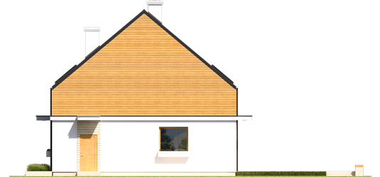 E3 ECONOMIC B - Projekt domu E3 ECONOMIC (wersja B) - elewacja lewa