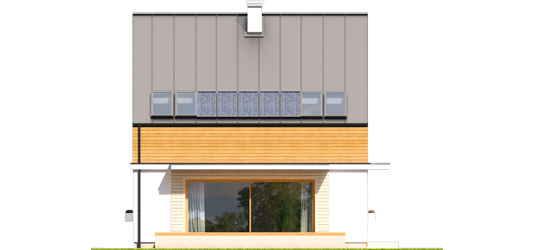 E3 ECONOMIC B - Projekt domu E3 ECONOMIC (wersja B) - elewacja tylna