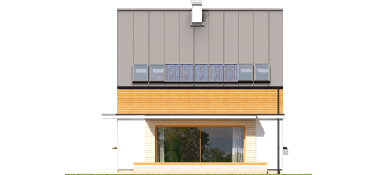 E3 ECONOMIC B - Projekt domu E3 ECONOMIC (wersja B) - elewacja tylna