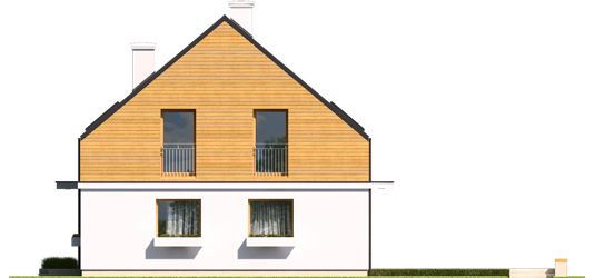 E3 ECONOMIC B - Projekt domu E3 ECONOMIC (wersja B) - elewacja prawa