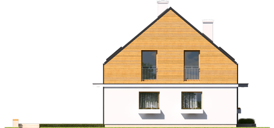 E3 ECONOMIC B - Projekt domu E3 ECONOMIC (wersja B) - elewacja prawa