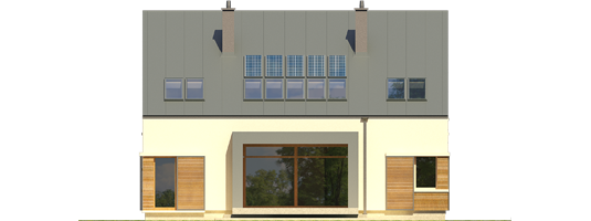 EX 9 G1 A Soft - Projekt domu EX 9 G1 (wersja A) soft - elewacja tylna