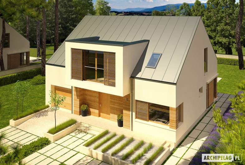 Projekt domu EX 9 G1 (wersja A) soft - widok z góry