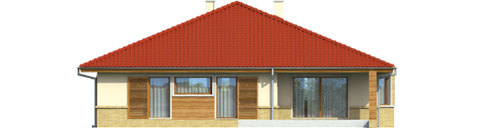 Flori - Projekt domu Flori - elewacja tylna