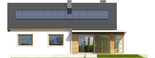 Emi - Projekty domów ARCHIPELAG - Emi - elewacja tylna