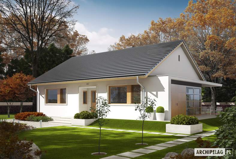 Projekt domu Emi - Projekty domów ARCHIPELAG - Emi - wizualizacja frontowa