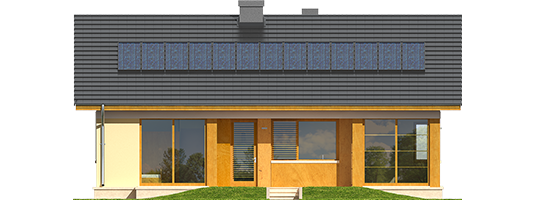 Karmela II - Projekty domów ARCHIPELAG - Karmela II - elewacja tylna