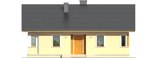 Karmela II - Projekty domów ARCHIPELAG - Karmela II - elewacja frontowa