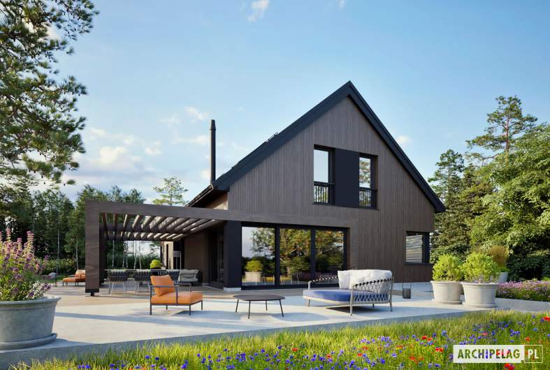 Projekt domu Nikolas III G2 ENERGO PLUS - wizualizacja ogrodowa
