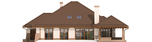 Severina G2 Mocca - Projekt domu Seweryna G2 Mocca - elewacja tylna