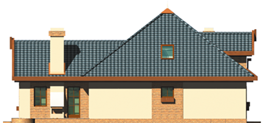 Olivia - Projekt domu Oliwia - elewacja prawa