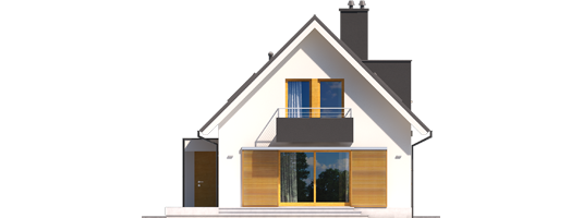 Eliot G1 - Projekty domów ARCHIPELAG - Eliot G1 - elewacja tylna