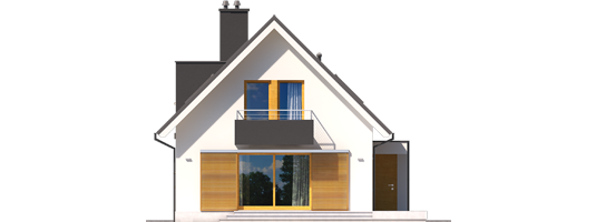 Eliot G1 - Projekty domów ARCHIPELAG - Eliot G1 - elewacja tylna