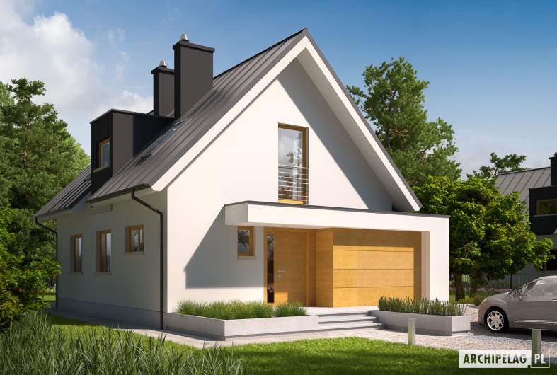 Projekt domu Eliot G1 - Projekty domów ARCHIPELAG - Eliot G1 - wizualizacja frontowa