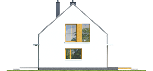 E12 ECONOMIC A - Projekt domu E12 ECONOMIC - elewacja prawa