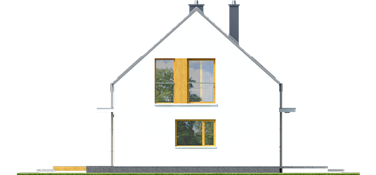 E12 ECONOMIC A - Projekt domu E12 ECONOMIC - elewacja prawa