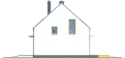 E12 ECONOMIC A - Projekt domu E12 ECONOMIC - elewacja lewa