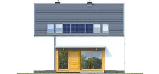 E12 ECONOMIC A - Projekt domu E12 ECONOMIC - elewacja tylna