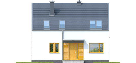 E12 ECONOMIC A - Projekt domu E12 ECONOMIC - elewacja frontowa