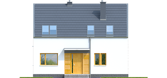 E12 ECONOMIC A - Projekt domu E12 ECONOMIC - elewacja frontowa