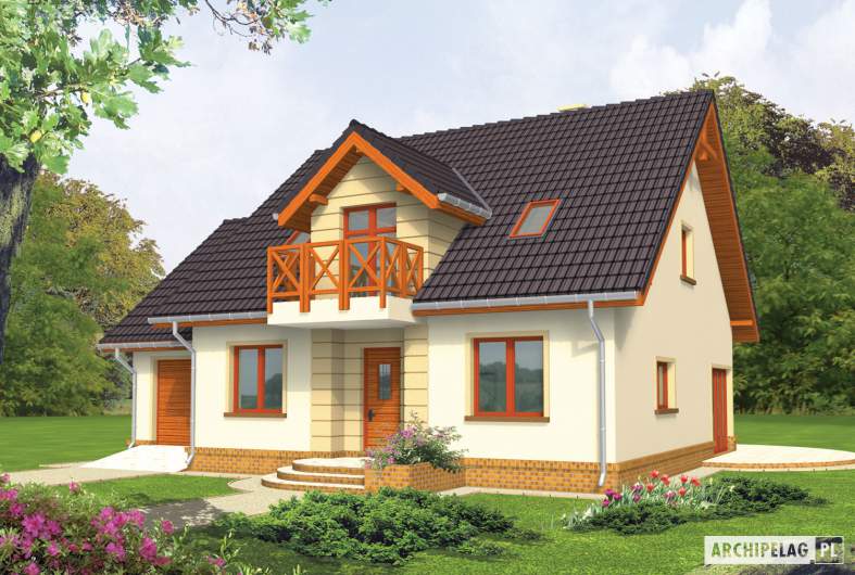 Projekt domu Marina G1 - wizualizacja frontowa