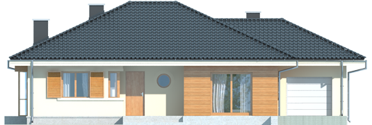 Francis II G1 - Projekt domu Franczi II G1 - elewacja frontowa