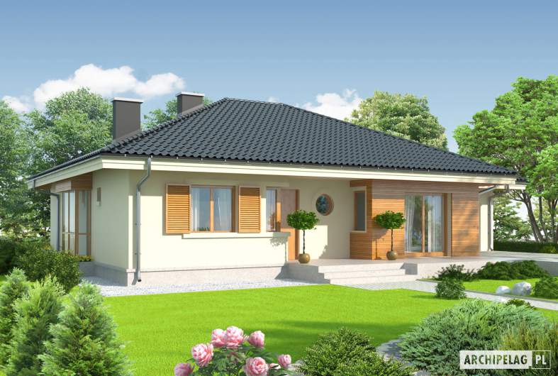 Projekt domu Franczi II G1 - wizualizacja frontowa