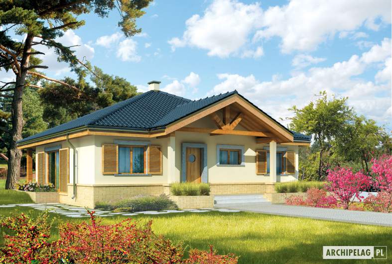 Projekt domu Harold - Projekty domów ARCHIPELAG - Harold - wizualizacja frontowa