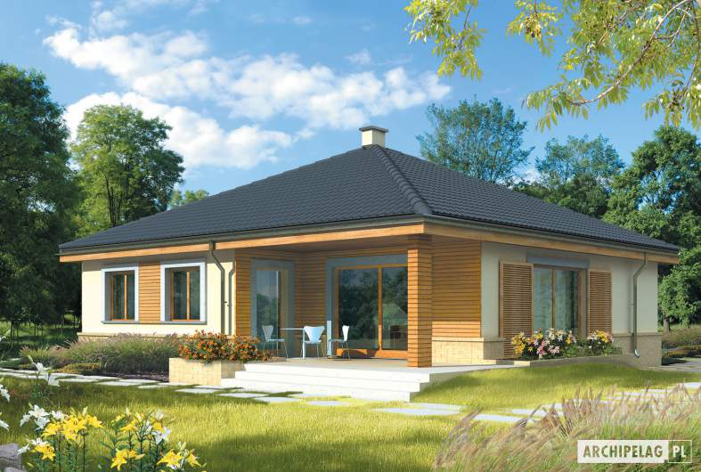Projekt domu Harold - Projekty domów ARCHIPELAG - Harold - wizualizacja ogrodowa